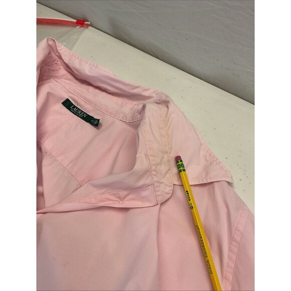 Lauren Ralph Lauren Women’s Long Sleeve Button-Up Pink Summer Closet Staple 3Xl - Picture 10 of 10
